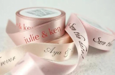 Printed Polyester Satin Ribbon Woven Edge