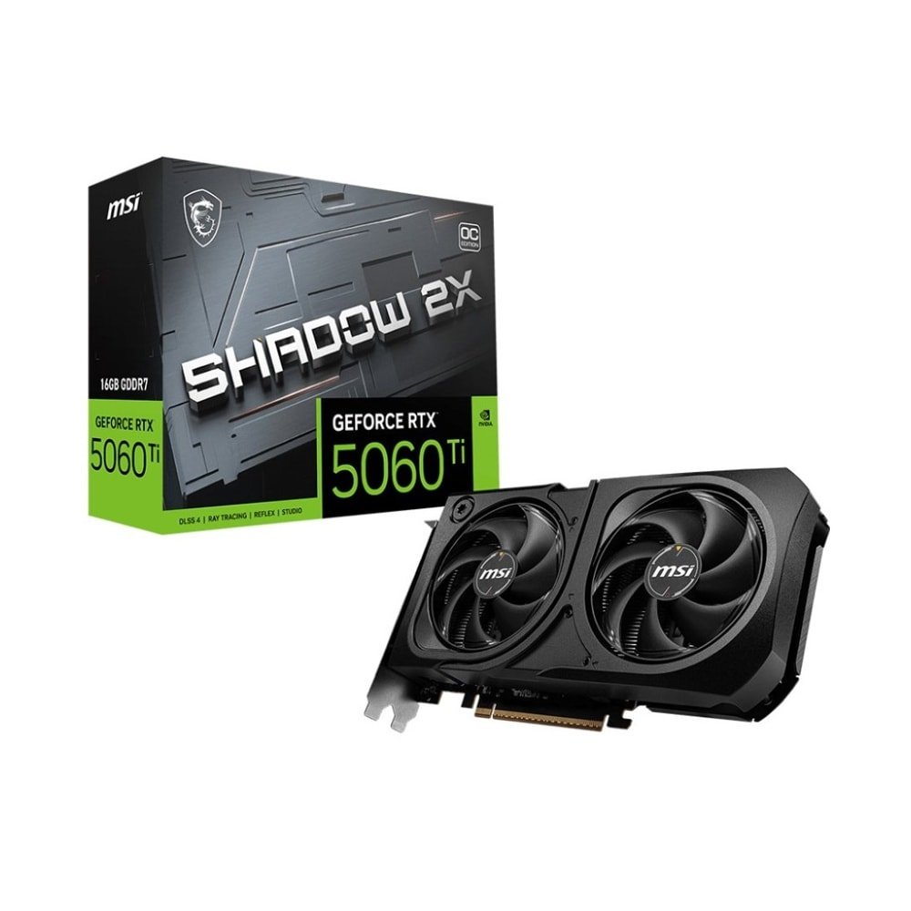 MSI GeForce RTX™ 5060 Ti 16G SHADOW 2X OC PLUS Gaming Graphics Card